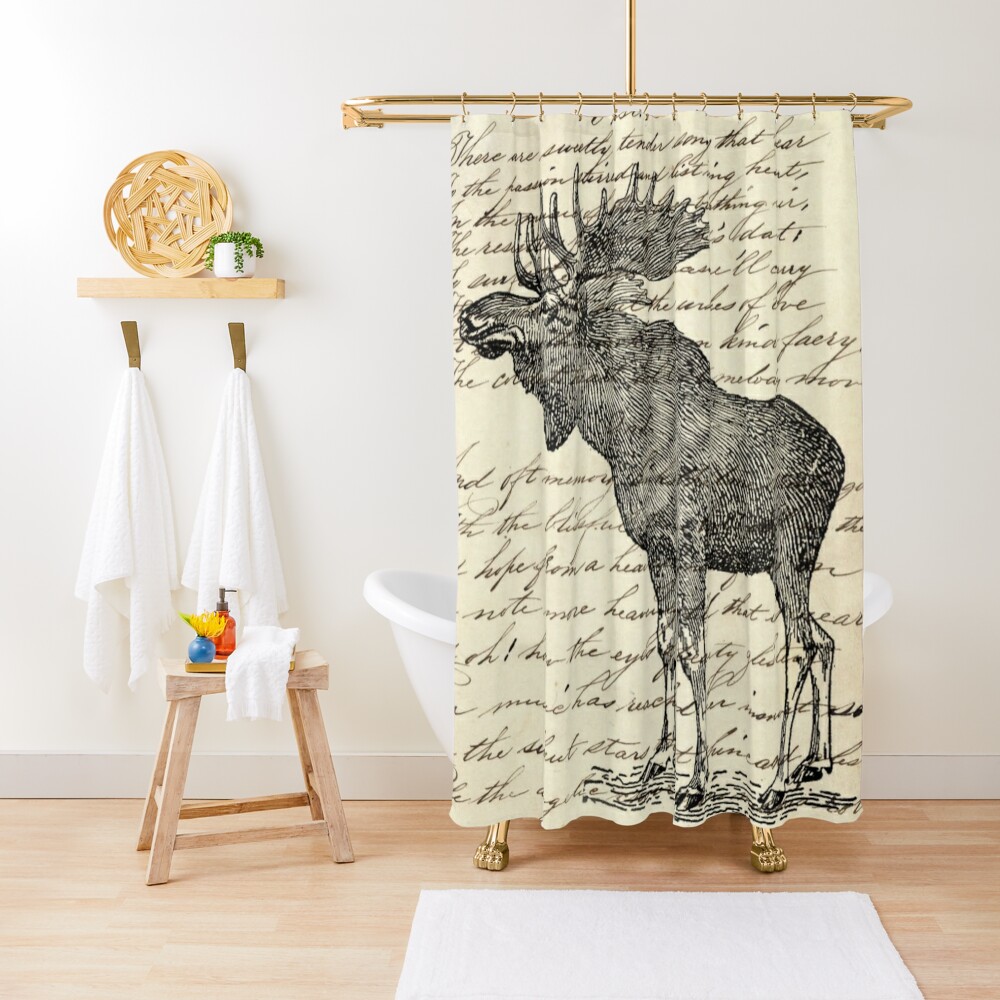 moose shower curtain