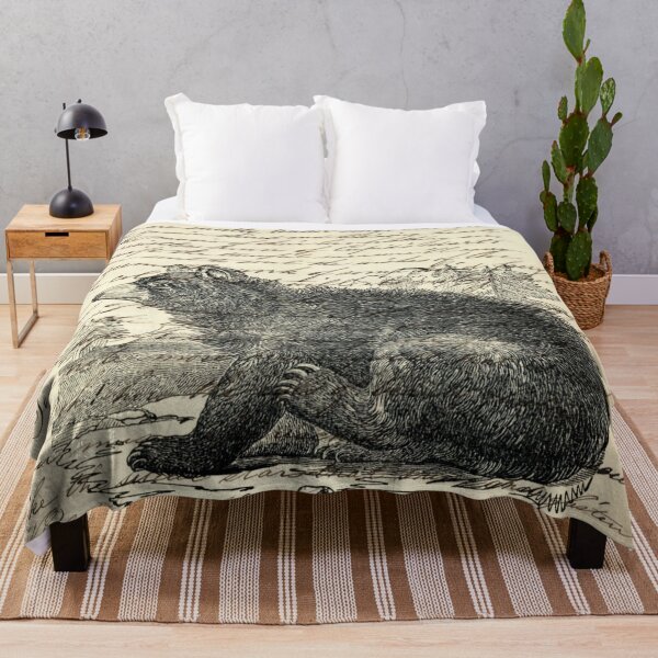 Item preview, dark academia rustic cabin woodland animal mountain forest grizzly bear designed and sold by LEILA ART SPACE.