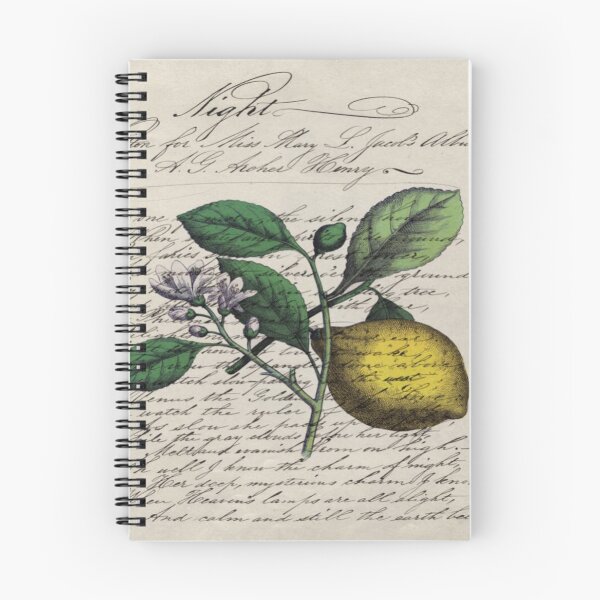 Item preview, dark academia vintage Mediterranean fruit orchard citrus blossom yellow lemon designed and sold by LEILA ART SPACE.