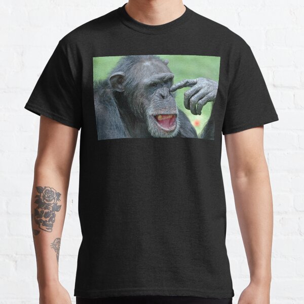 Chimpanzee in thought. Classic T-Shirt