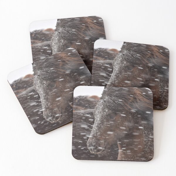 Item preview, Icelandic horse in a snowstorm designed and sold by elisainiceland.