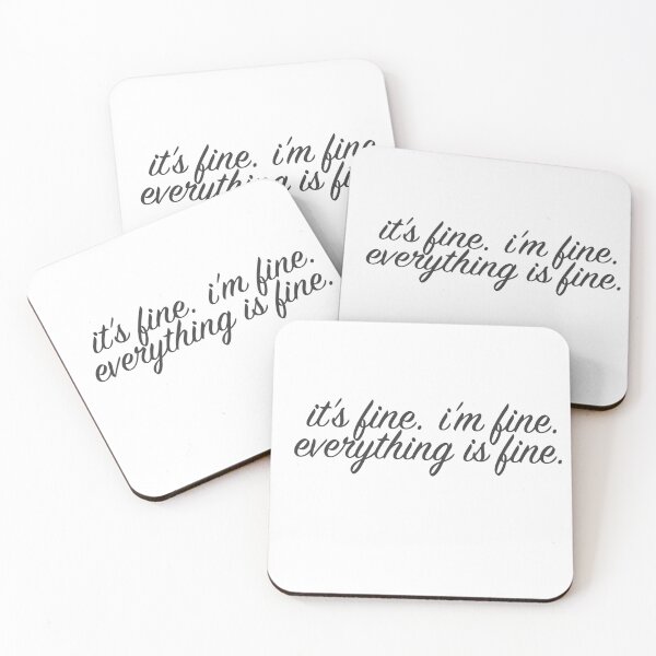 Item preview, Copy of it's fine (grey cursive) designed and sold by tayput.