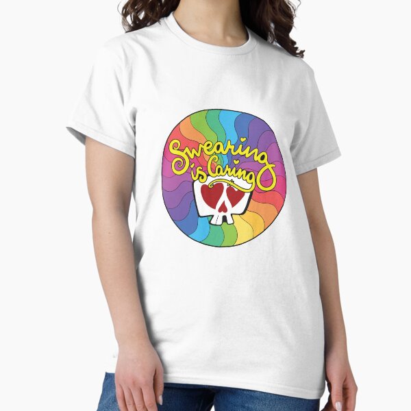 Item preview, Swearing is Caring - rainbow designed and sold by Misbehavin' Maidens.