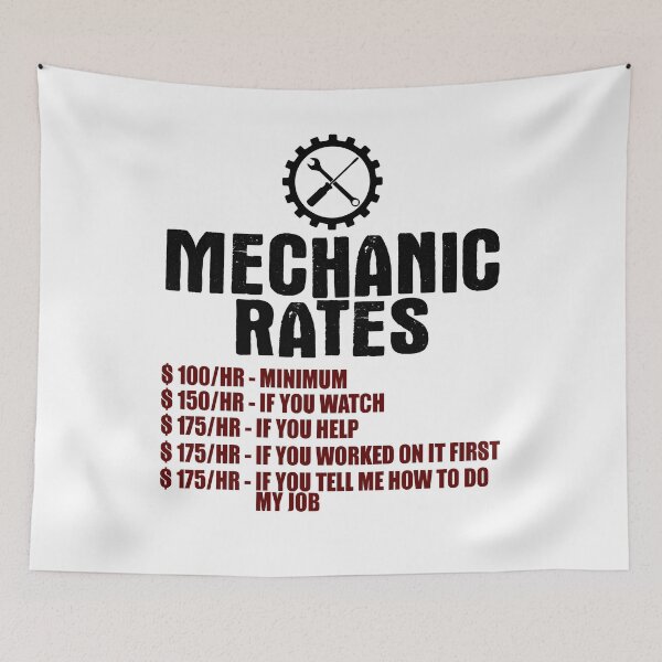 Item preview, Mechanic Rates designed and sold by Visualsplendors.