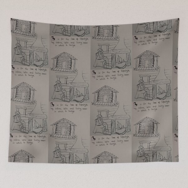 Item preview, L is for Log Cabin designed and sold by rockabilby.