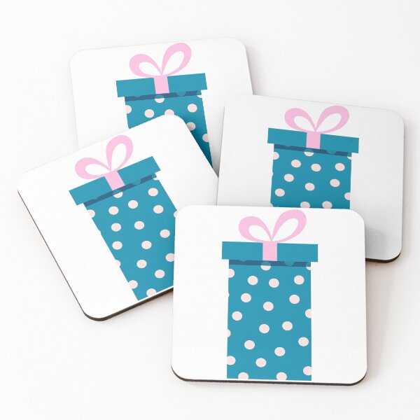 Item preview, Christmas blue dotted giftbox  designed and sold by maryannacher.