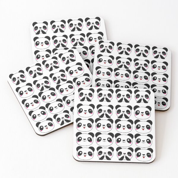 Item preview, seamless pattern with cute pandas faces designed and sold by Babmk.