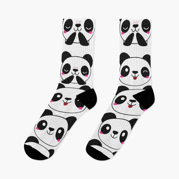 Item preview, seamless pattern with cute pandas faces designed and sold by Babmk.
