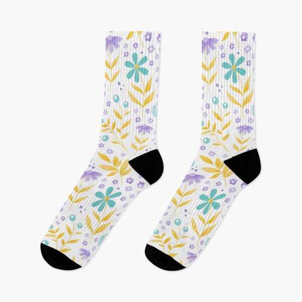 Item preview, Flower Bloom Garden Spring Yellow Purple Turquoise Design designed and sold by emma60.