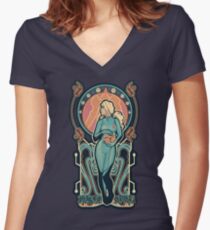 Samus Nouveau Women's Fitted V-Neck T-Shirt