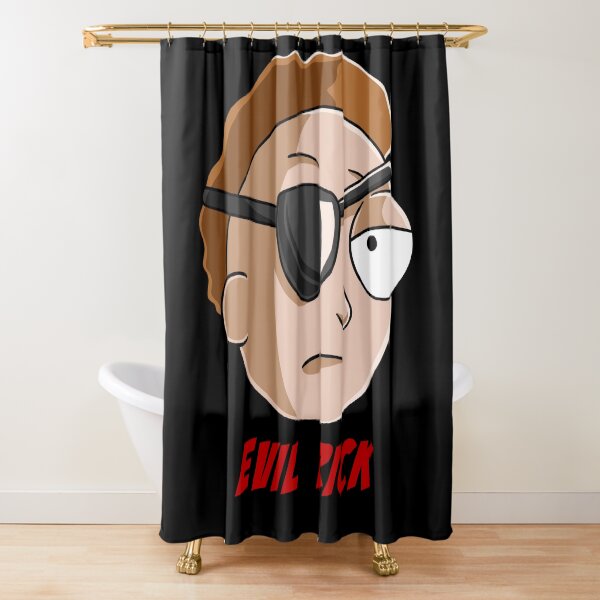 evil Morty Shower Curtain
