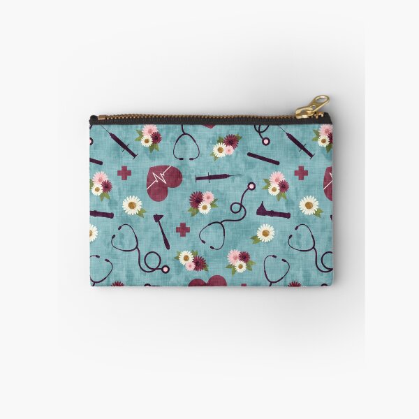 Item preview, Floral Nursing - blue - Stethoscopes, heart beat, Otoscope designed and sold by littlearrow.