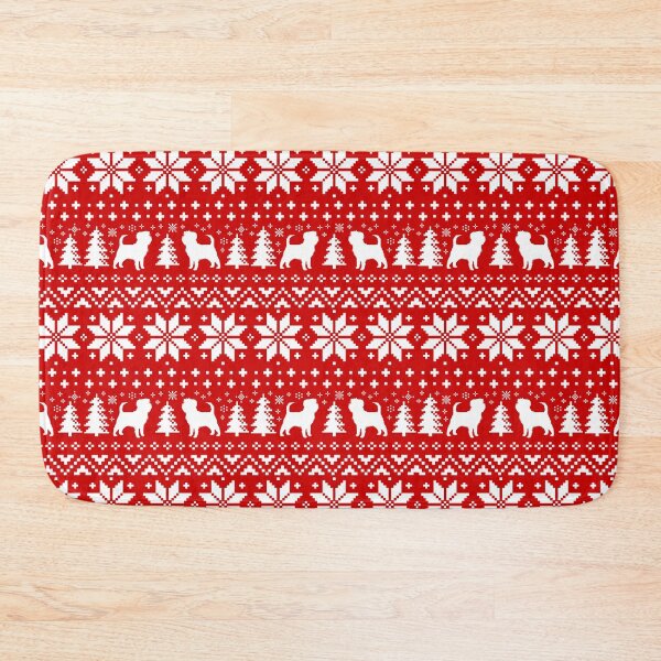 Item preview, Affenpinscher Silhouettes Red and White Christmas Holiday Pattern designed and sold by Jenn Inashvili.