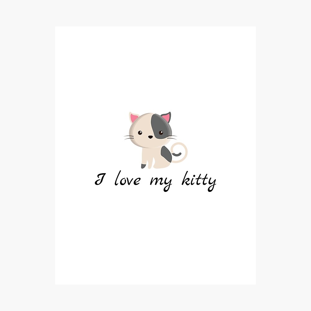 Poster J Adore Mon Patch Pour Chat Par Crimefan Redbubble