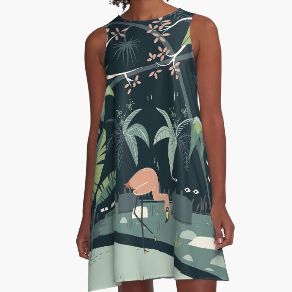 Nightshade Jungle A-Line Dress