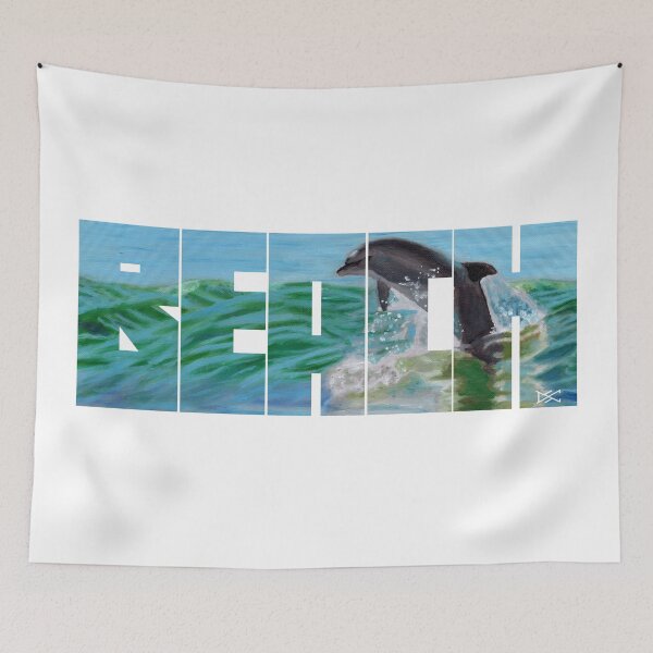 Item preview, Beach Dolphin in Wave Silhouette designed and sold by DSC Arts.
