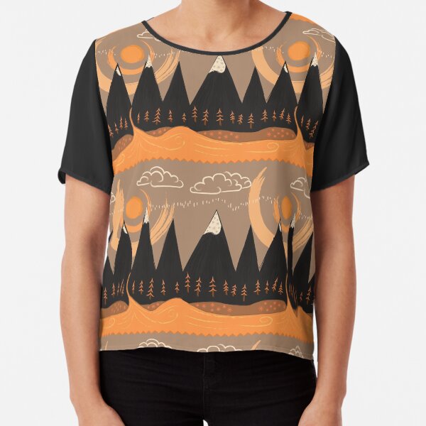Sunny Mountain Pass Chiffon Top