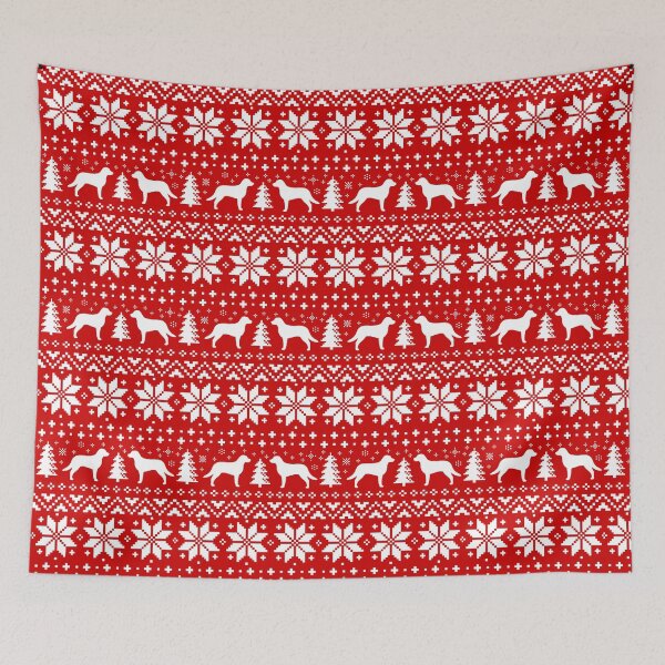 Item preview, Patrón navideño con siluetas de perros perdigueros de la bahía de Chesapeake designed and sold by Jenn Inashvili.