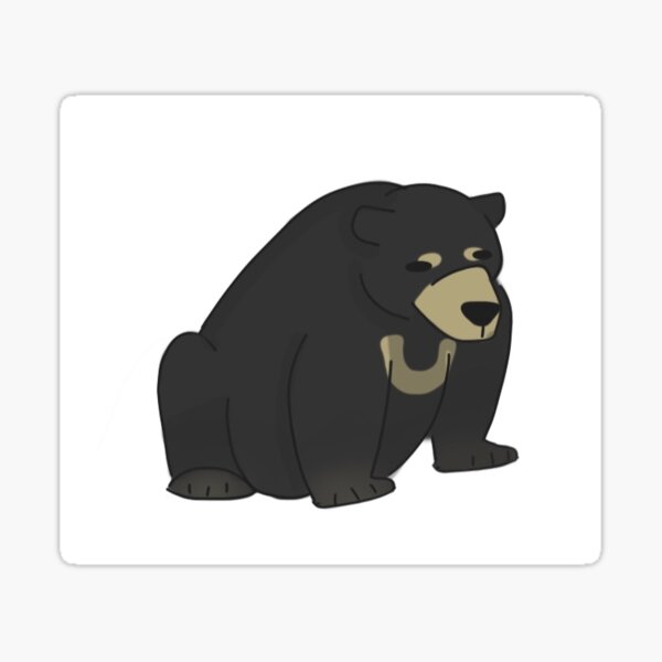 Sun bear sit Sticker