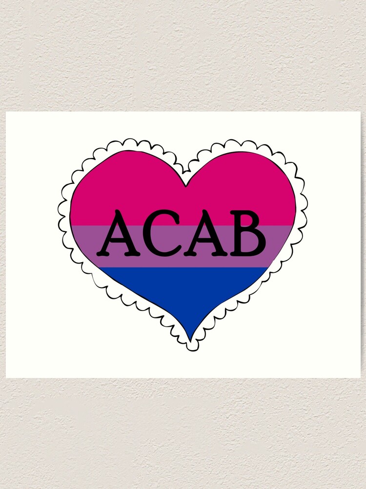 Alternate view of acab bisexual pride flag heart Art Print