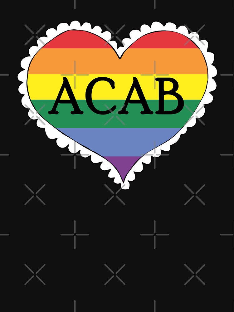 acab gay pride flag heart by craftordiy