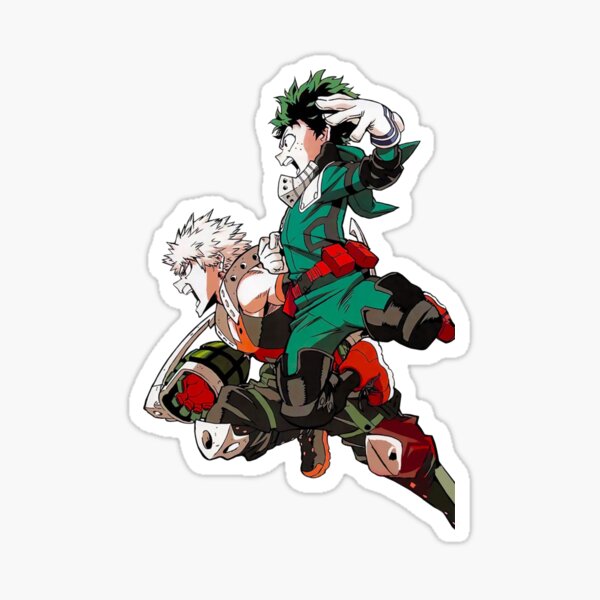 Deku et Bakugou Jump Sticker