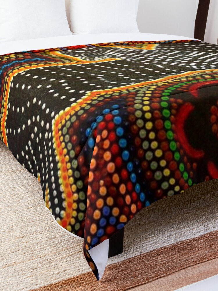 Alternate view of Black cockatoo - dreaming Comforter