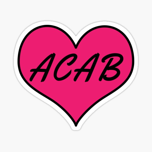 acab heart Sticker