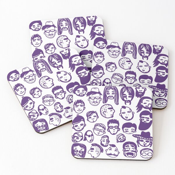Item preview, FACES DOODLE PATTERN designed and sold by aydapadi.
