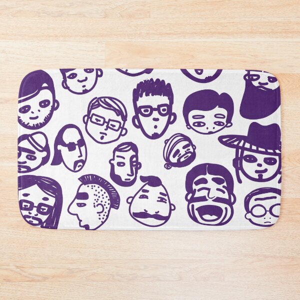 Item preview, FACES DOODLE PATTERN designed and sold by aydapadi.