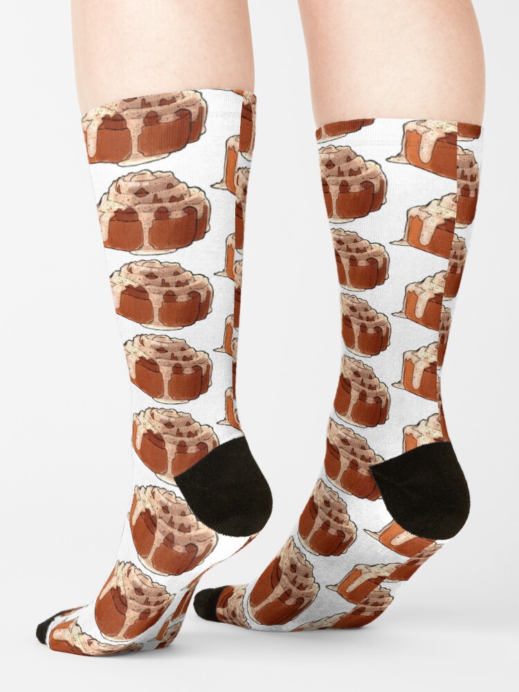 "Cinnamon Sticky Roll" Socks for Sale by dreamycloud Redbubble