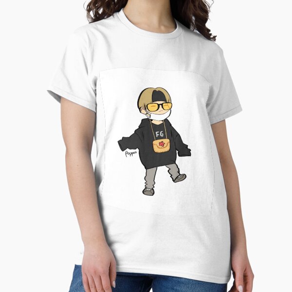 Artikel-Vorschau von Yoongi auf Bon Voyage niedlichen Chibi Kunst, designt und verkauft von BtsArmyStuff.