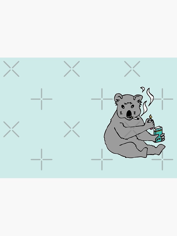 koala smoking a cigarette by craftordiy