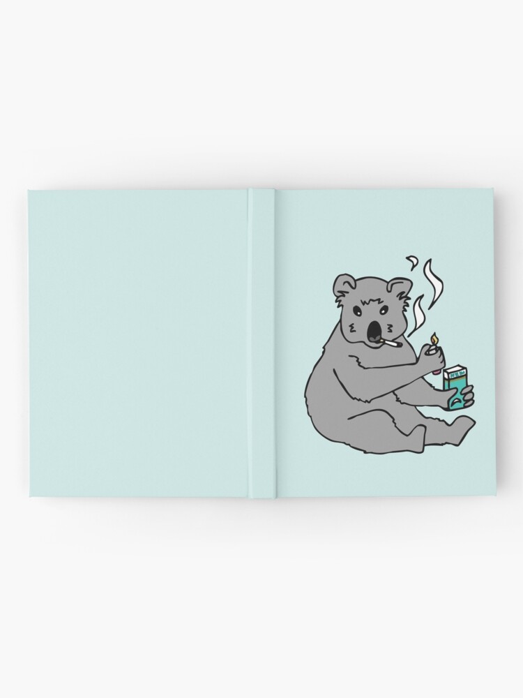 Alternate view of koala smoking a cigarette Hardcover Journal