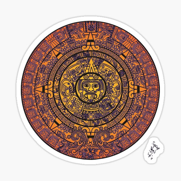 Mayan Calendar Interpreted by Swoot - Apparel Sticker