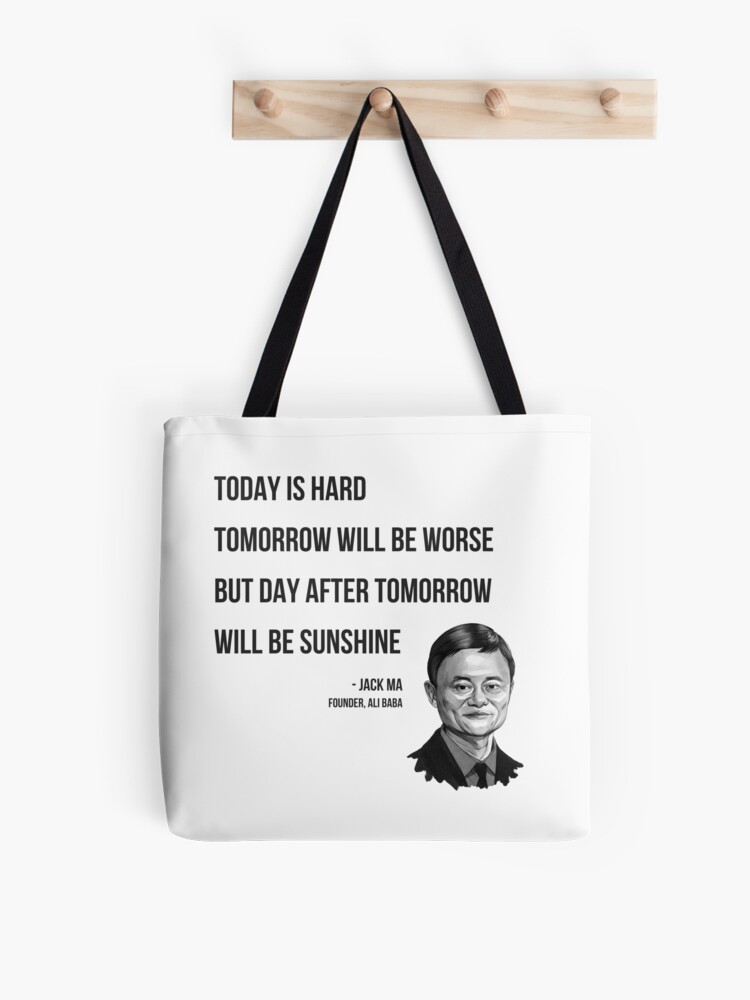 Tote Bag Jack Ma Citation De Reussite Alibaba Par Mohitbhakre Redbubble