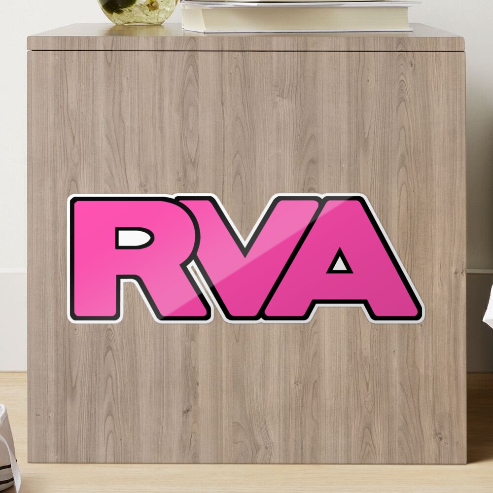 Pink & Silver RVA Bow Sticker   – Custom RVA Stickers  
