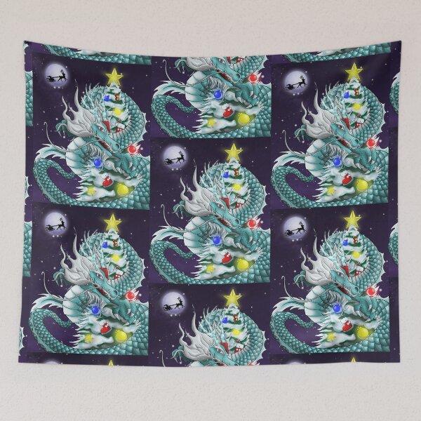 Item preview, Christmas Santa Chinese Dragon designed and sold by ArtofFD.