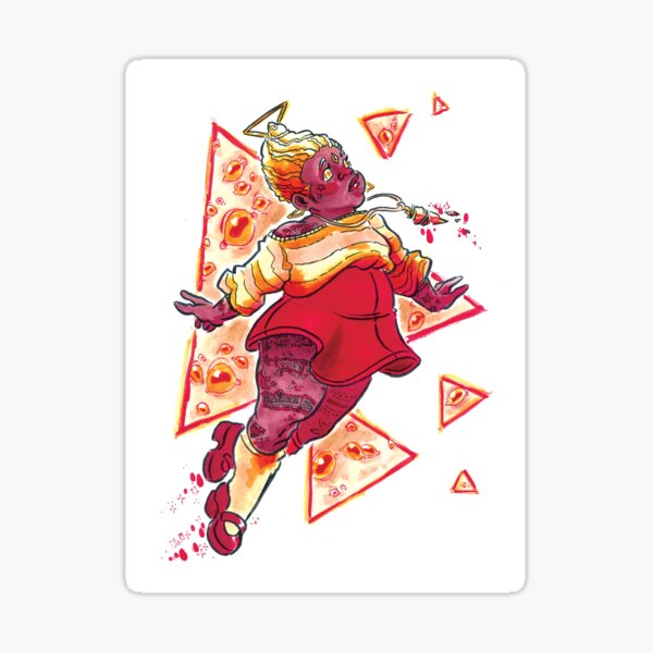 Crystals Flying Everywhere Sticker
