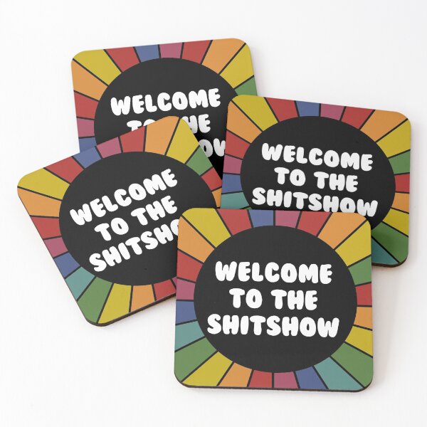 Item preview, Welcome to the shit show - bright sarcastic sticker designed and sold by ScapegoatPrints.