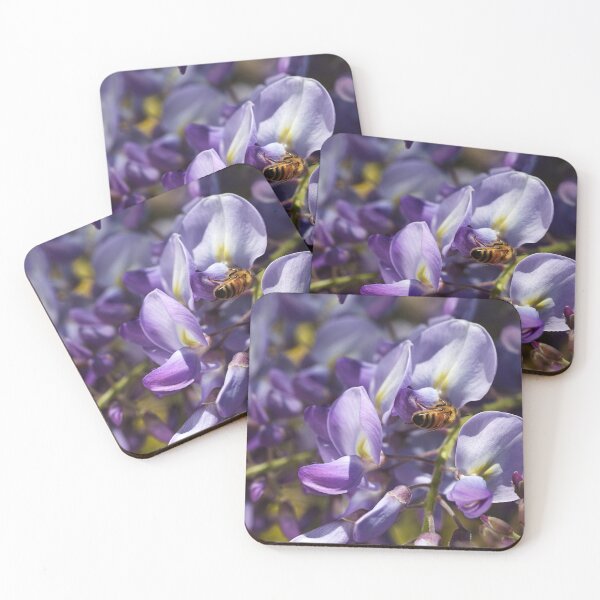 Item preview, Bee Feasting On Wisteria designed and sold by Joy Watson - Natural Light Photography .