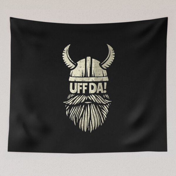 Item preview, Uff Da Viking Helmet Funny Beard Scandinavian Mythology Popular Norwegian Phrase  designed and sold by alenaz.