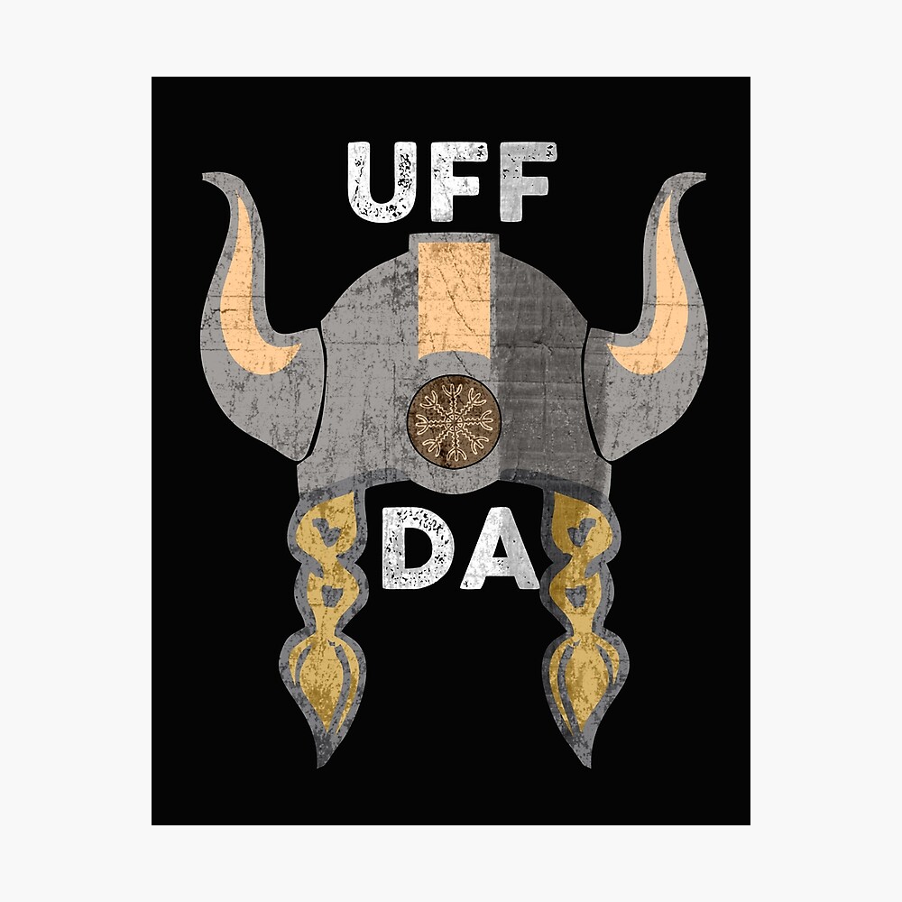 Poster Uff Da Viking Lady Casque Drole Mythologie Scandinave Populaire Norvegien Citation Par Alenaz Redbubble