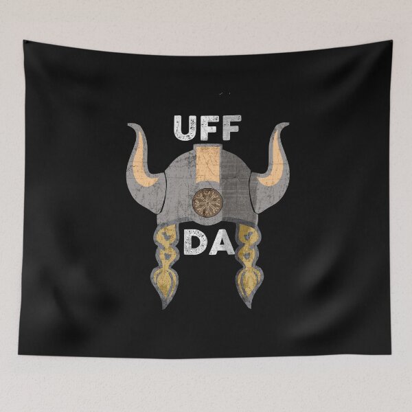 Item preview, Uff Da Viking Lady Helmet Funny Scandinavian Mythology Popular Norwegian Quote designed and sold by alenaz.