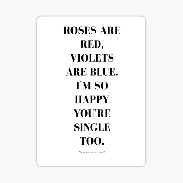 Roses Are Red Sticker