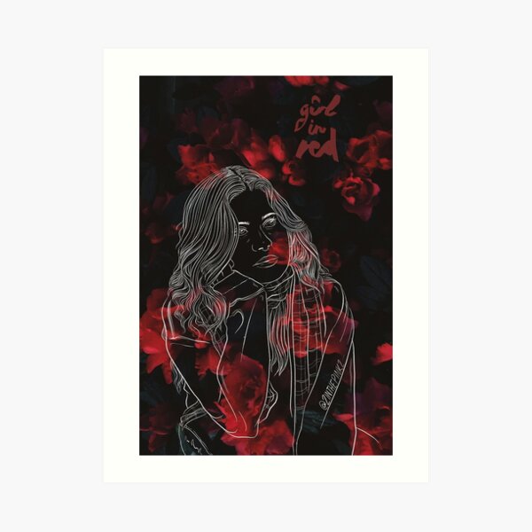 Fille en rouge Impression artistique