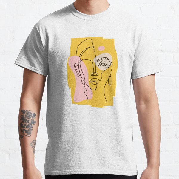 abstrakter Frauenkopf, Gesicht Classic T-Shirt