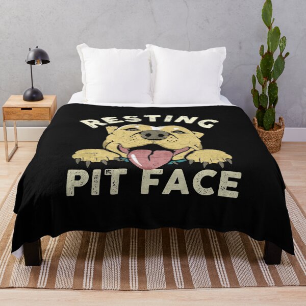 Item preview, Pitbull Dog Resting Pit Face Funny Happy Puppy Showing the Tongue Vintage  designed and sold by alenaz.