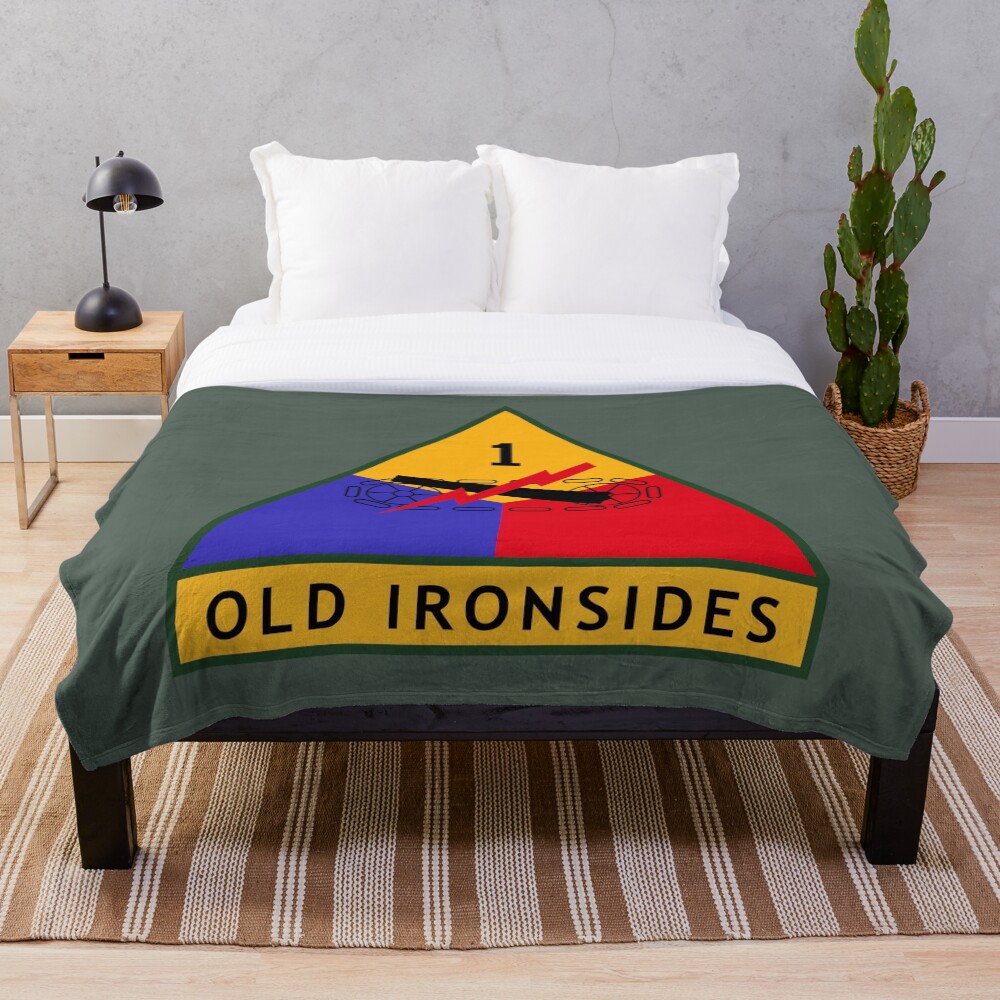 "1st Armored Division "Old Ironsides" (United States Army)" Throw Blanket for Sale by