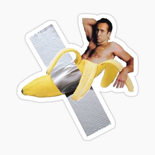 Nicholas Cage Banana Tape Sticker